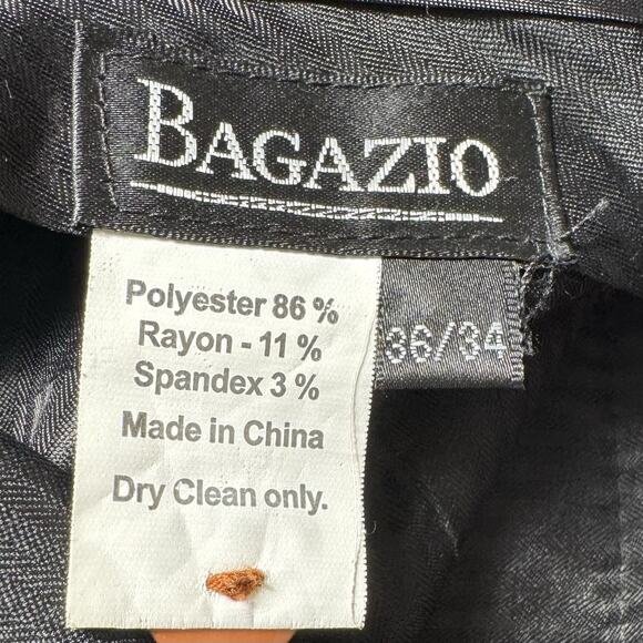 Bagazio Brown Corduroy Dress Pants 36x34 Pleated Front Cuffed Hem Dapper Look - Picture 7 of 10